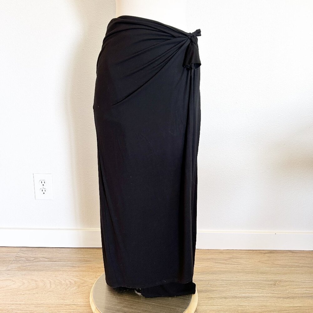 Black Wrap Maxi Skirt - Sleek Women's Skirt